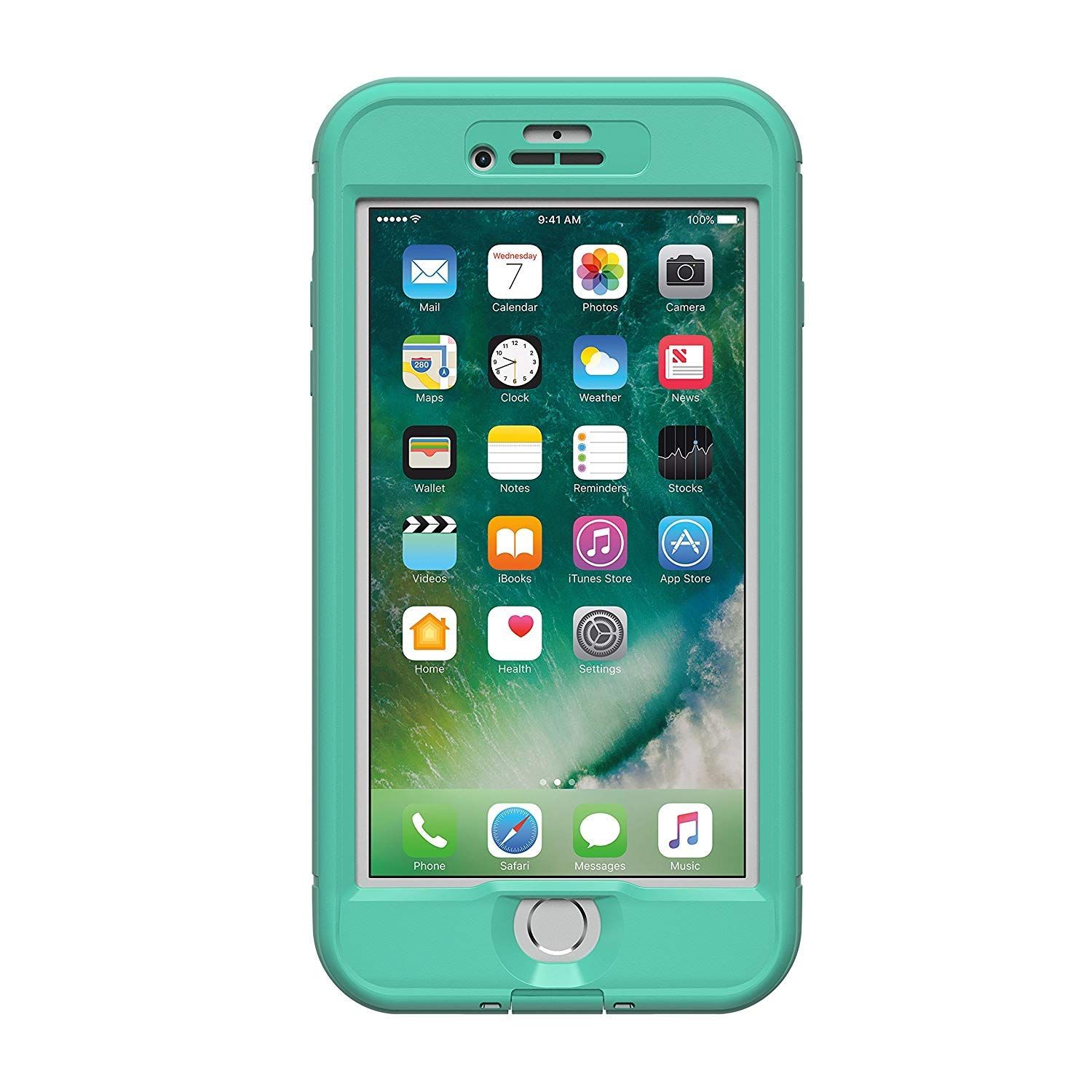 LifeProof iPhone 7 Plus Nuud Case, Mermaid (Teal/Clear) (77-54308)