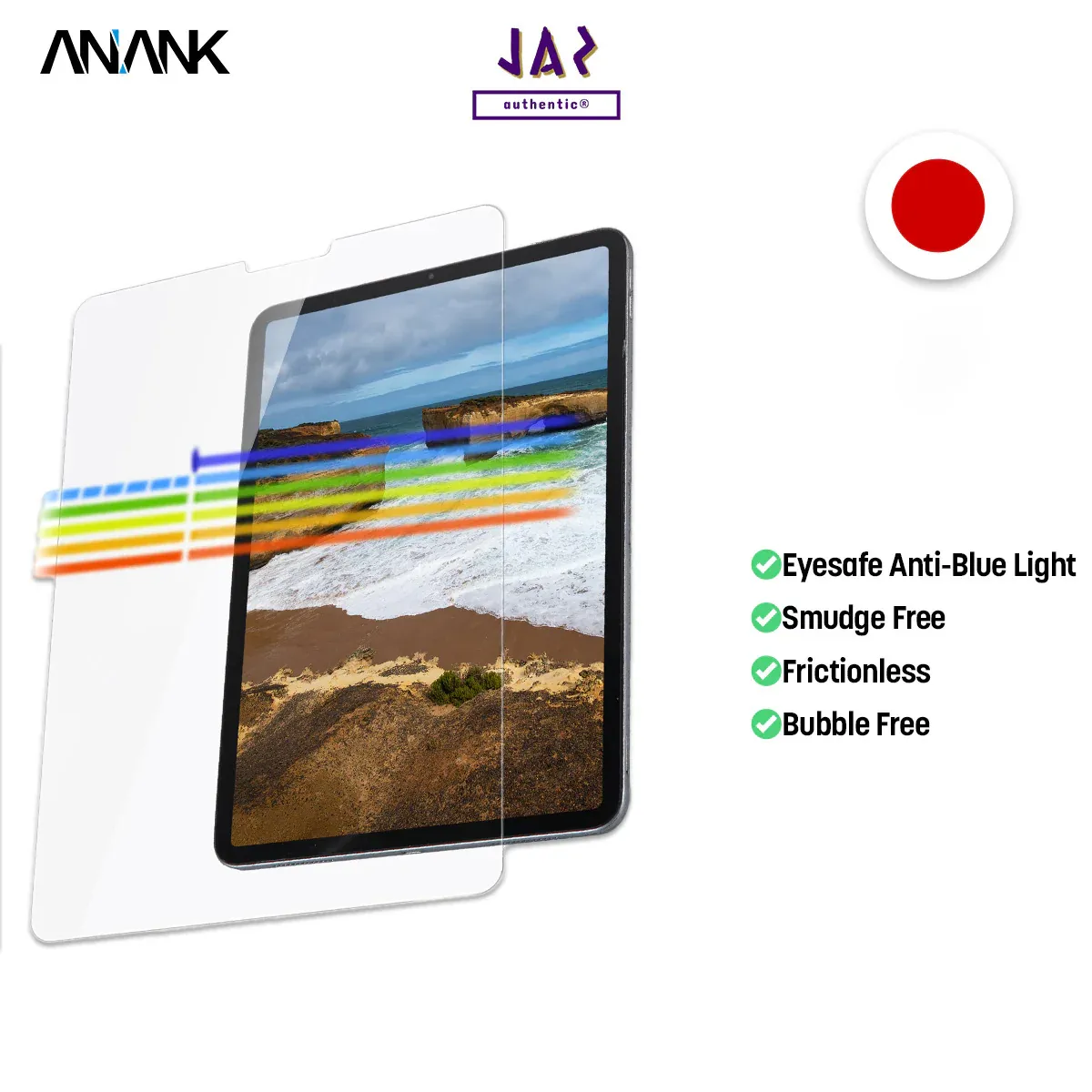 Anank iPad Pro 11 (2024) Tempered Glass, Anti-Bluelight