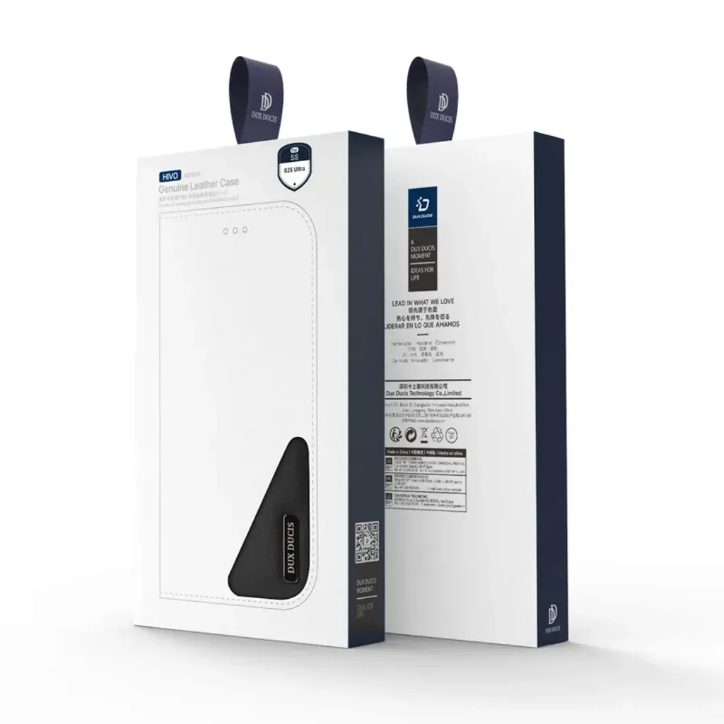 Dux Ducis Samsung S25 Edge Hivo Genuine Leather Case, Black