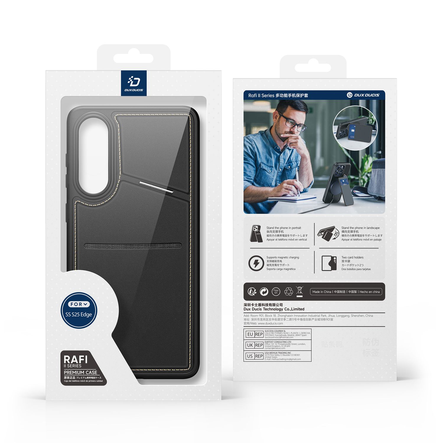 Dux Ducis Samsung S25 Edge Rafi II Case, Black