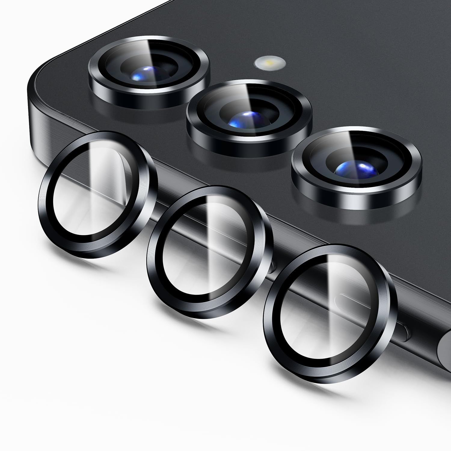 TDG Kuzoom Samsung S25 AR Lens Protector, Black