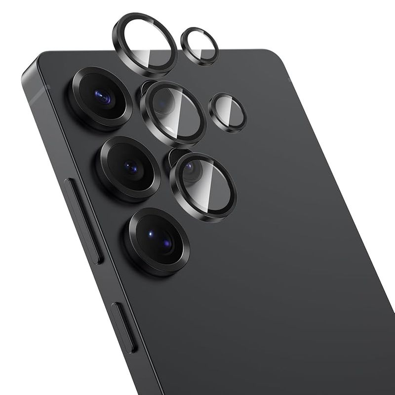 TDG Kuzoom Samsung S25+ AR Lens Protector, Black