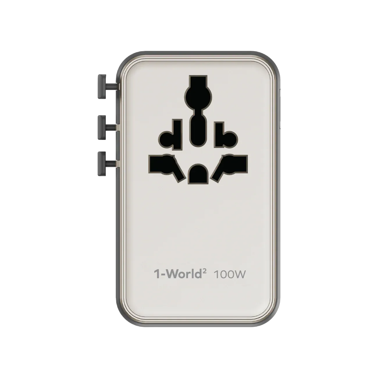 Momax UA23L 100W GaN 4-Port + Dual AC Travel Adapter, Titanium