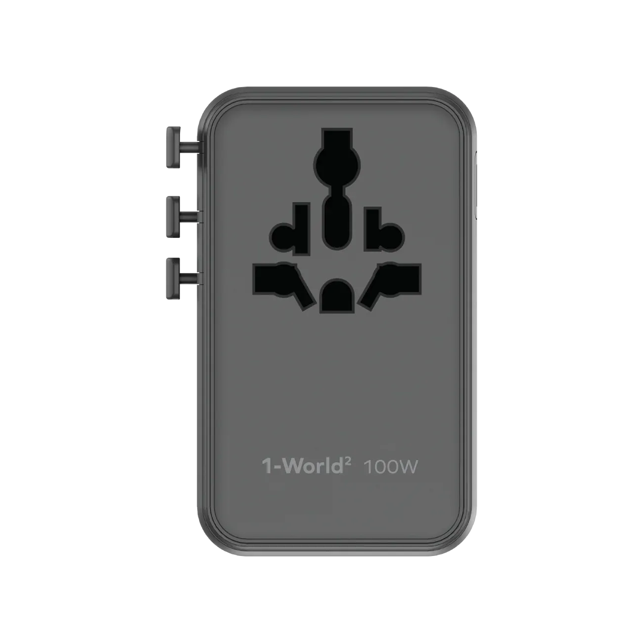 Momax UA23D 100W GaN 4-Port + Dual AC Travel Adapter, Black