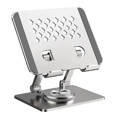 Coteci Carbon Steel Folding Rotating Pad Stand, Silver