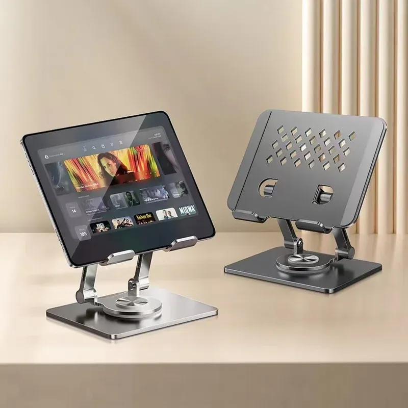 Coteci Carbon Steel Folding Rotating Pad Stand, Gray