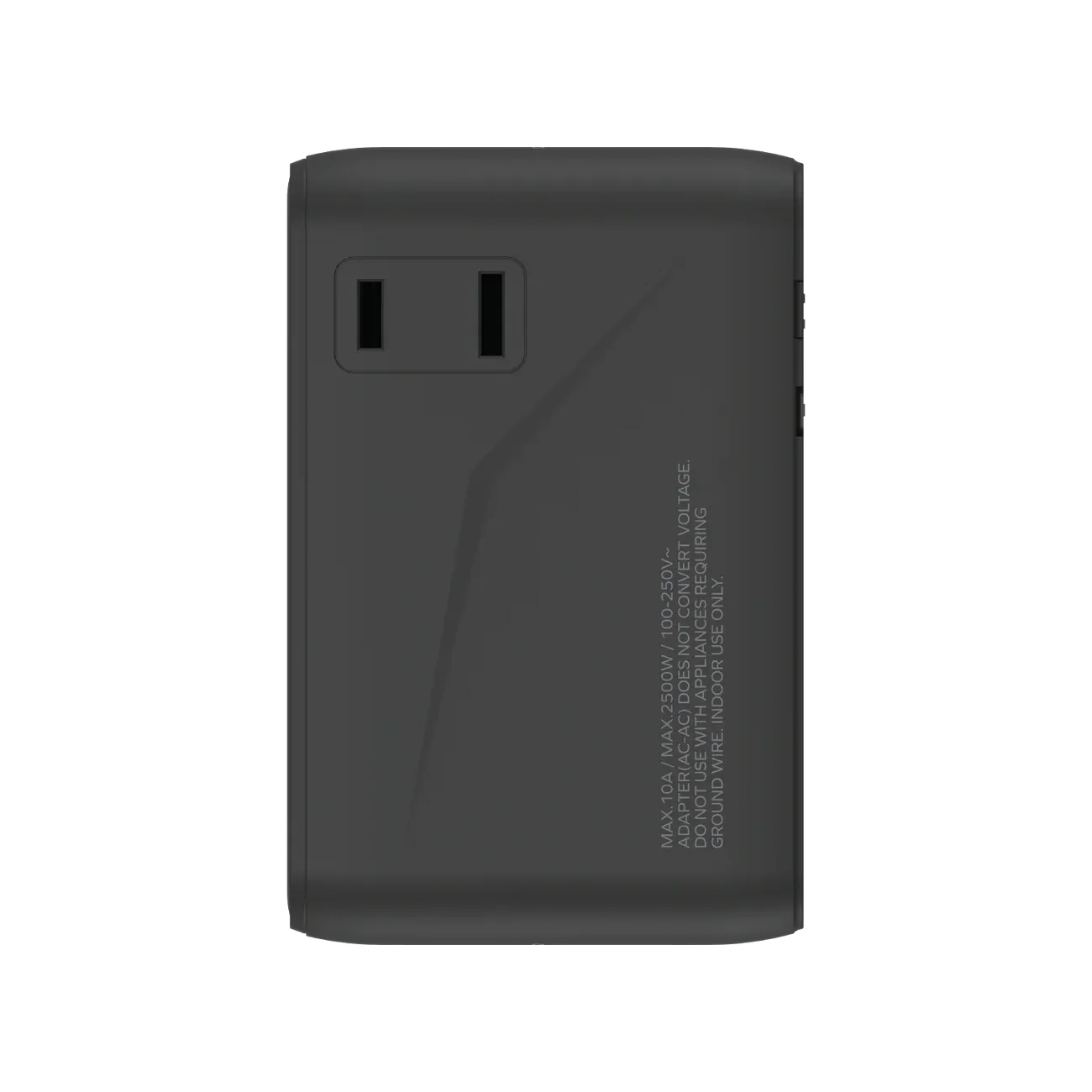 Momax UA23D 100W GaN 4-Port + Dual AC Travel Adapter, Black