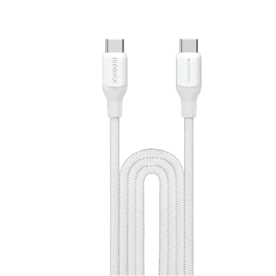 Momax DC25W Flow USB-C to USB-C Braided Cable, 2M 100W White