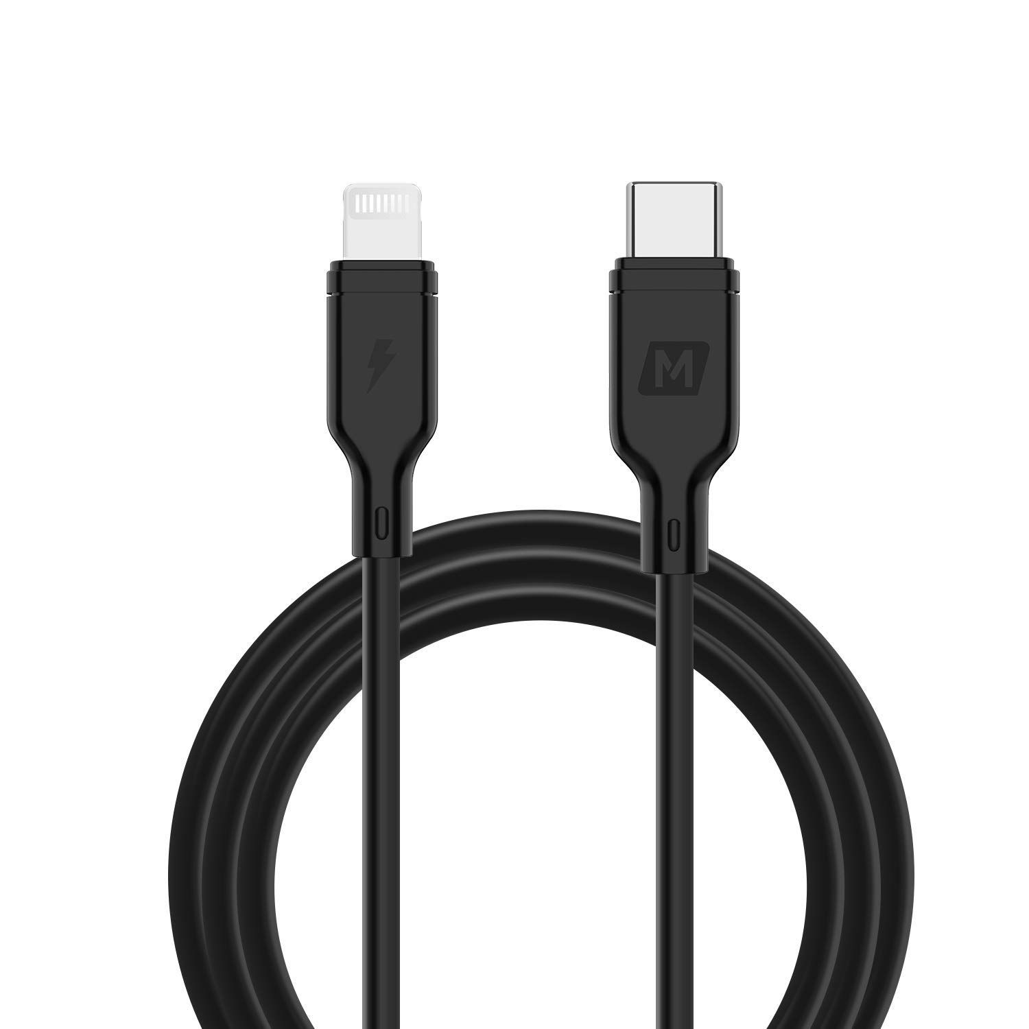 Momax DL36D Zero Lightning to USB-C Cable, 1.2M 20W Black