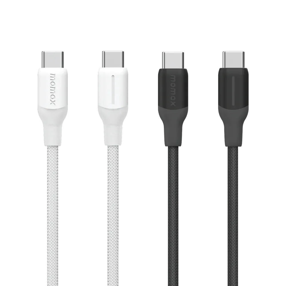 Momax DC25W Flow USB-C to USB-C Braided Cable, 2M 100W White