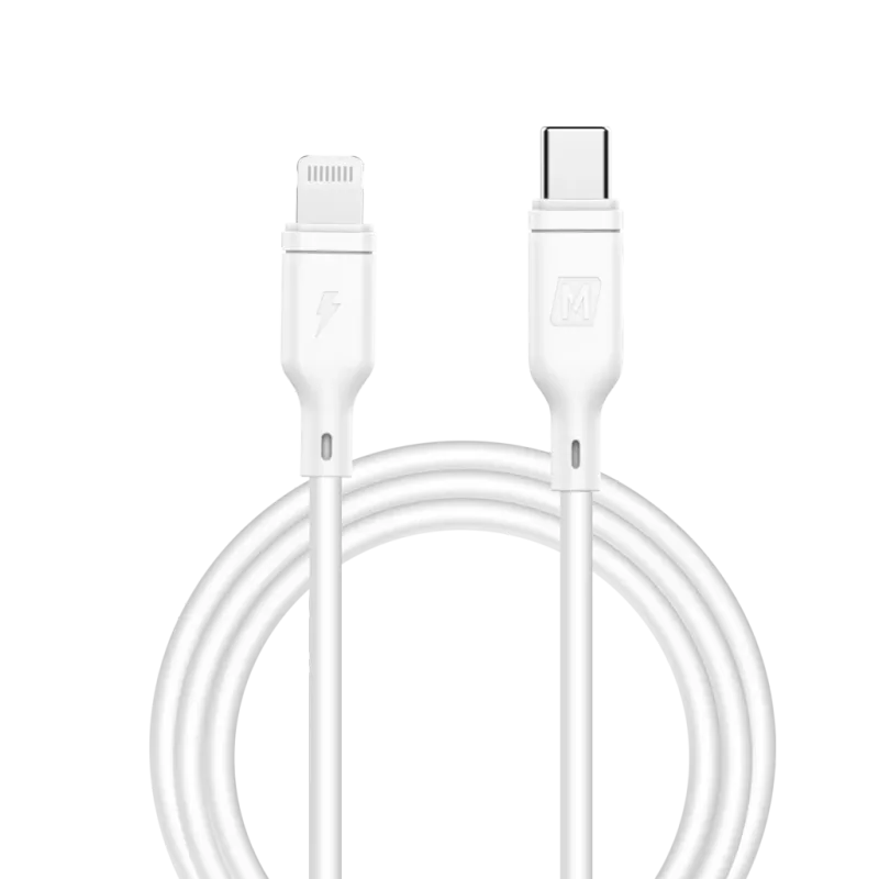Momax DL36W Zero Lightning to USB-C Cable, 1.2M 20W White