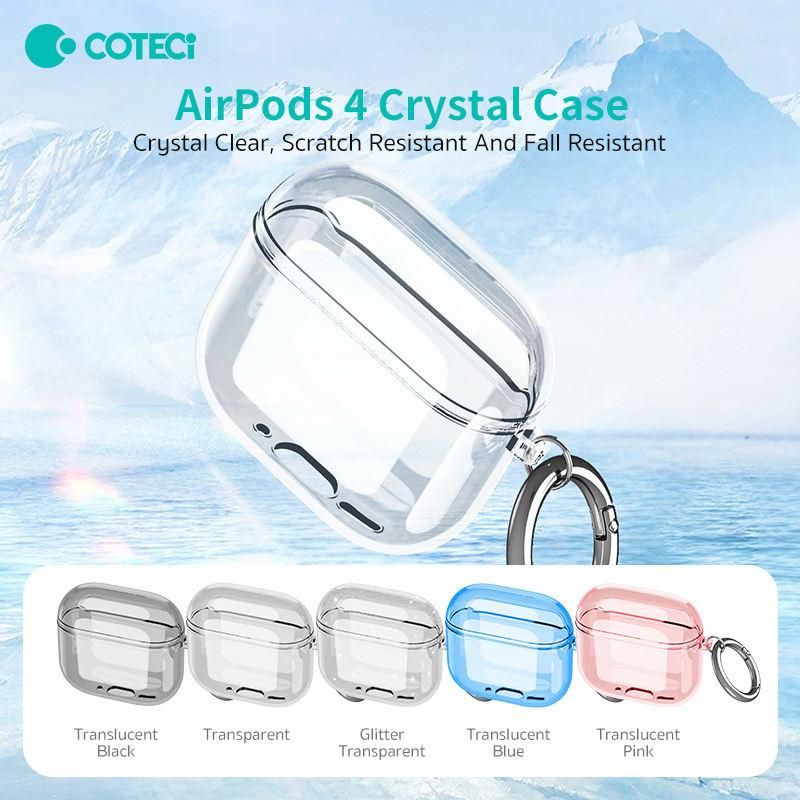 Coteci AirPods 4 Crystal Case, Black