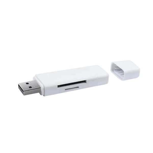 Coteci USB+Type-C 2.0 2 in 1 Card Reader (SD+TF), White