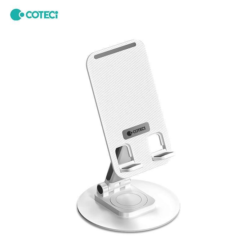 Coteci ABS+Carbon Steel Rotate the Folding Phone Stand, White