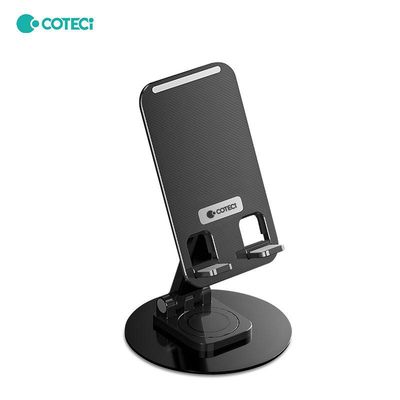 Coteci ABS+Carbon Steel Rotate the Folding Phone Stand, Black