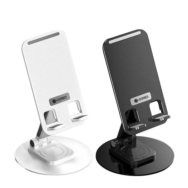 Coteci ABS+Carbon Steel Rotate the Folding Phone Stand, Black