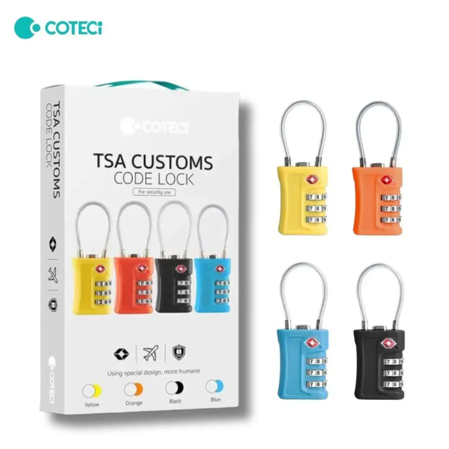 Coteci TSA Wire Combination Lock, Orange
