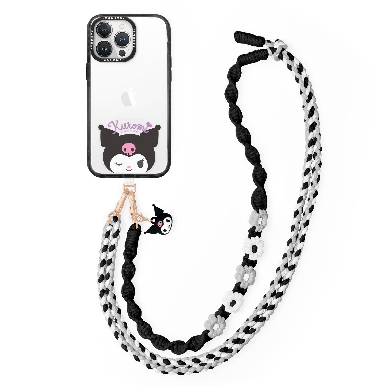 Sanrio Phone Lanyard 160cm, Kuromi Black
