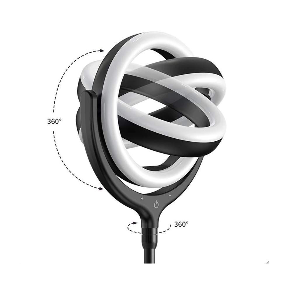 Devia Live Streaming Desktop Stand with LED Ring Light, White (8", 40cm)