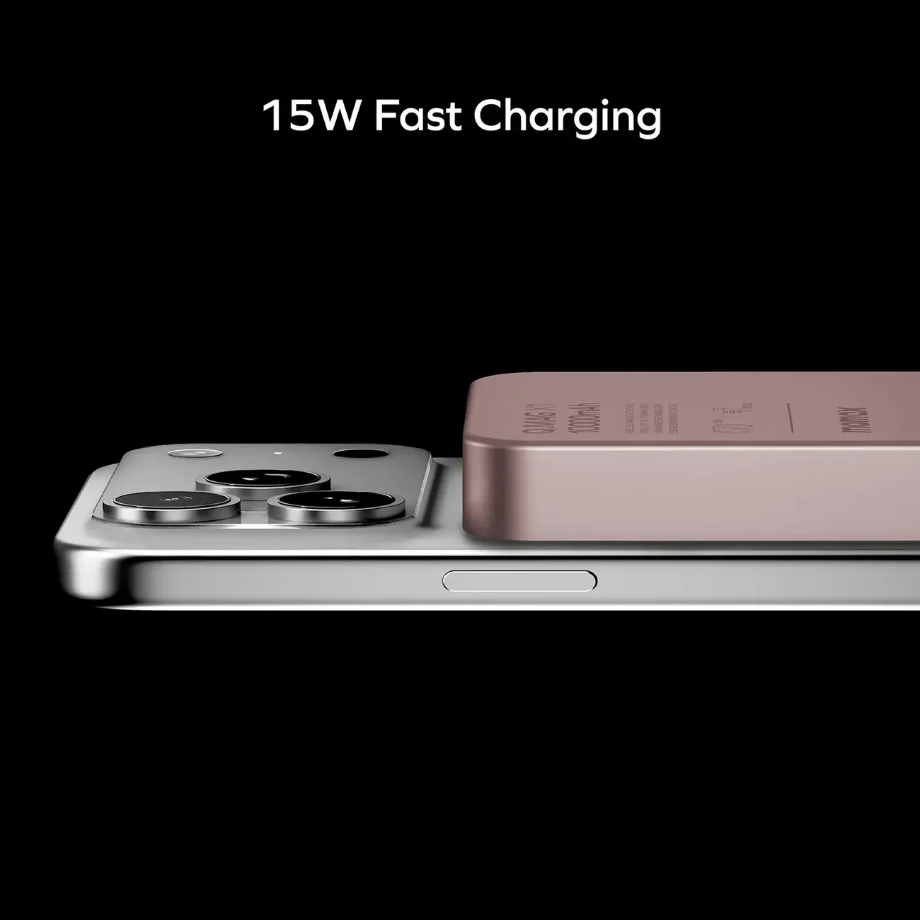 Momax Ultra Slim Magnetic Wireless Power Bank 10000mAh, Pink