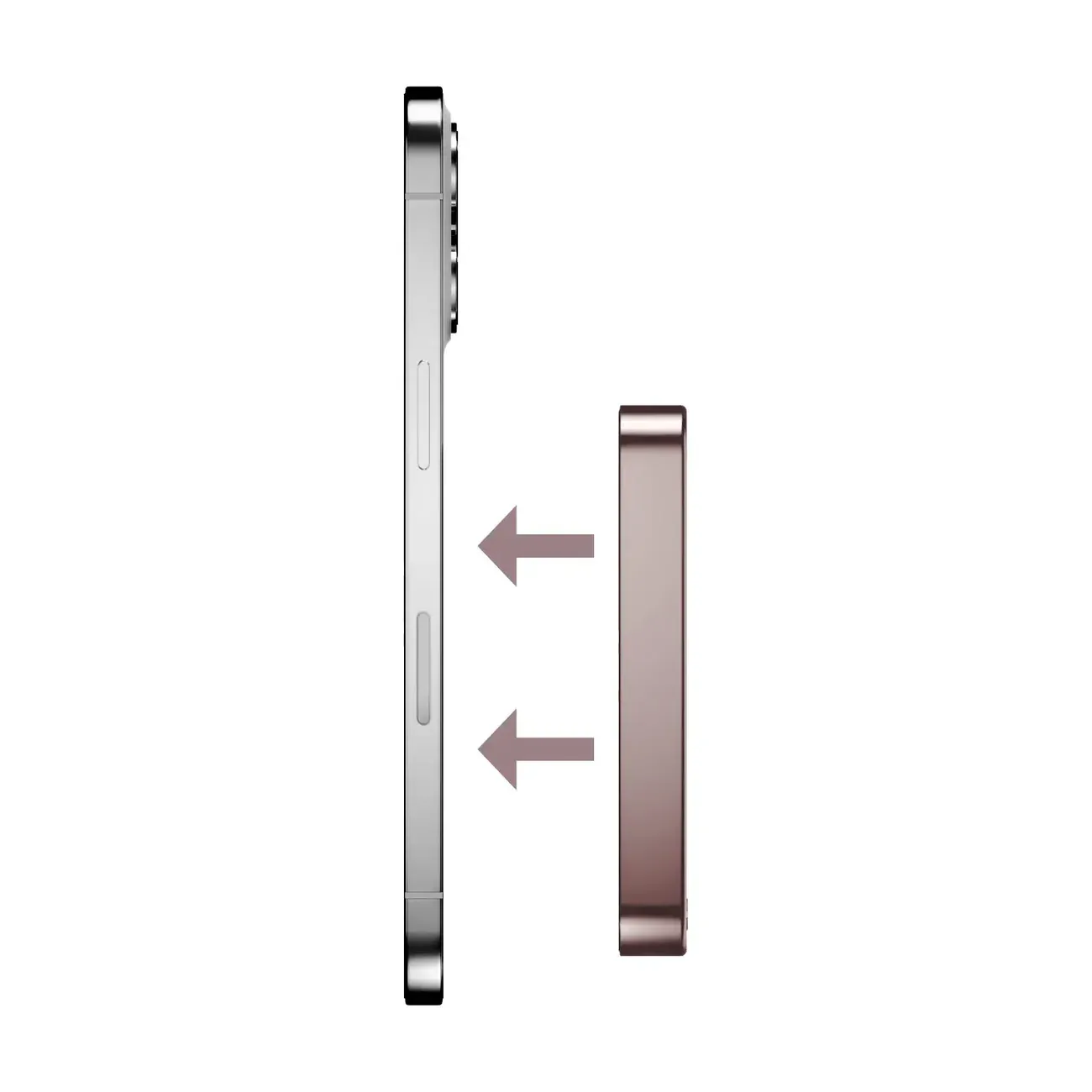 Momax Ultra Slim Magnetic Wireless Power Bank 10000mAh, Pink