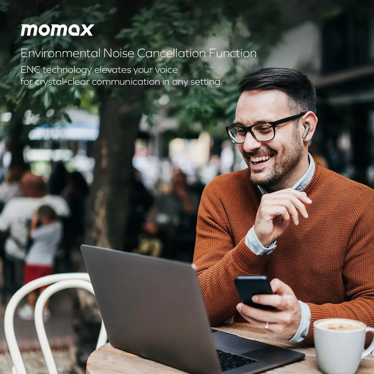 Momax BT13L 1-Vibe Lite Earbuds, Titanium