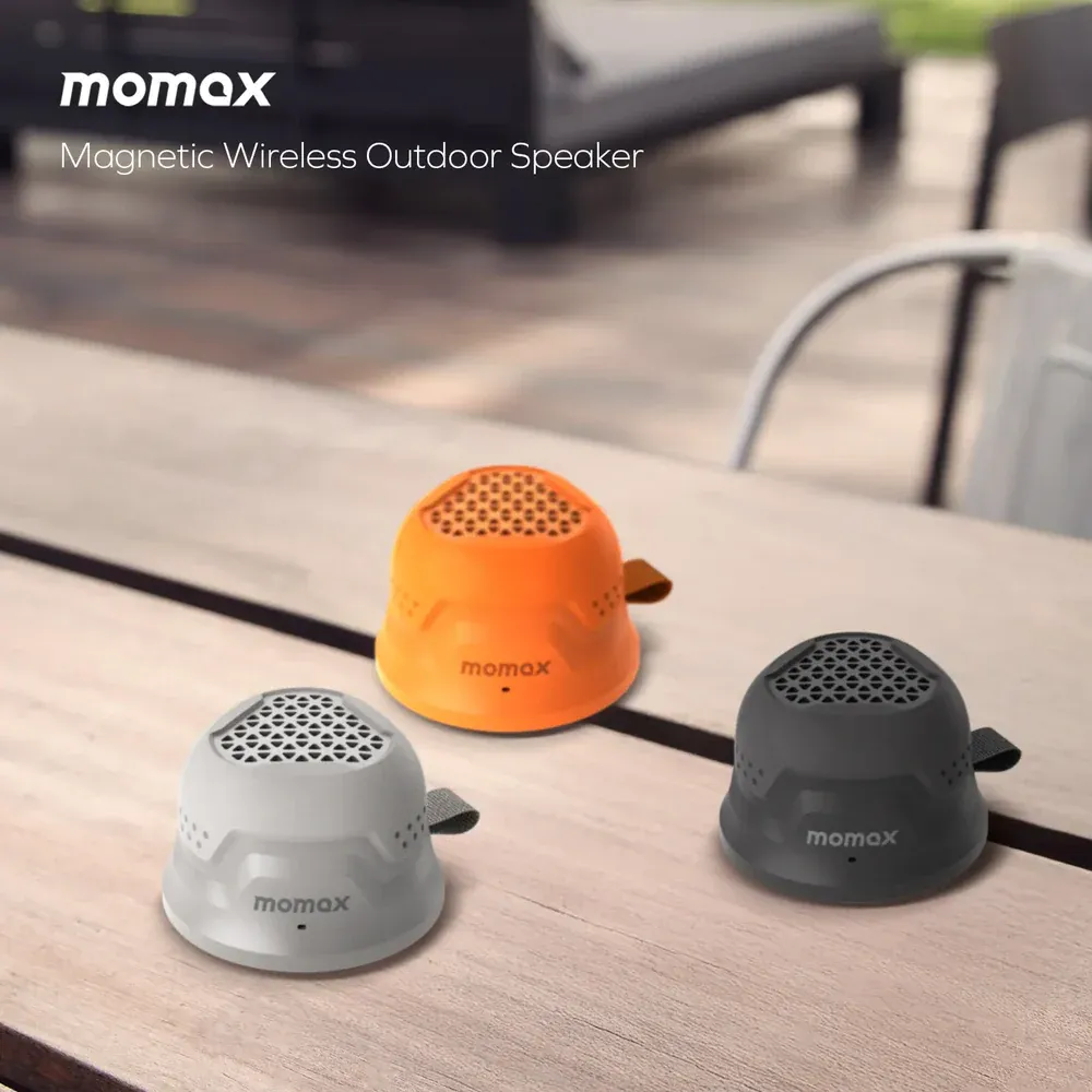 Momax BS7M 1-Vibe Go Magnetic Wireless Outdoor Speaker, Orange