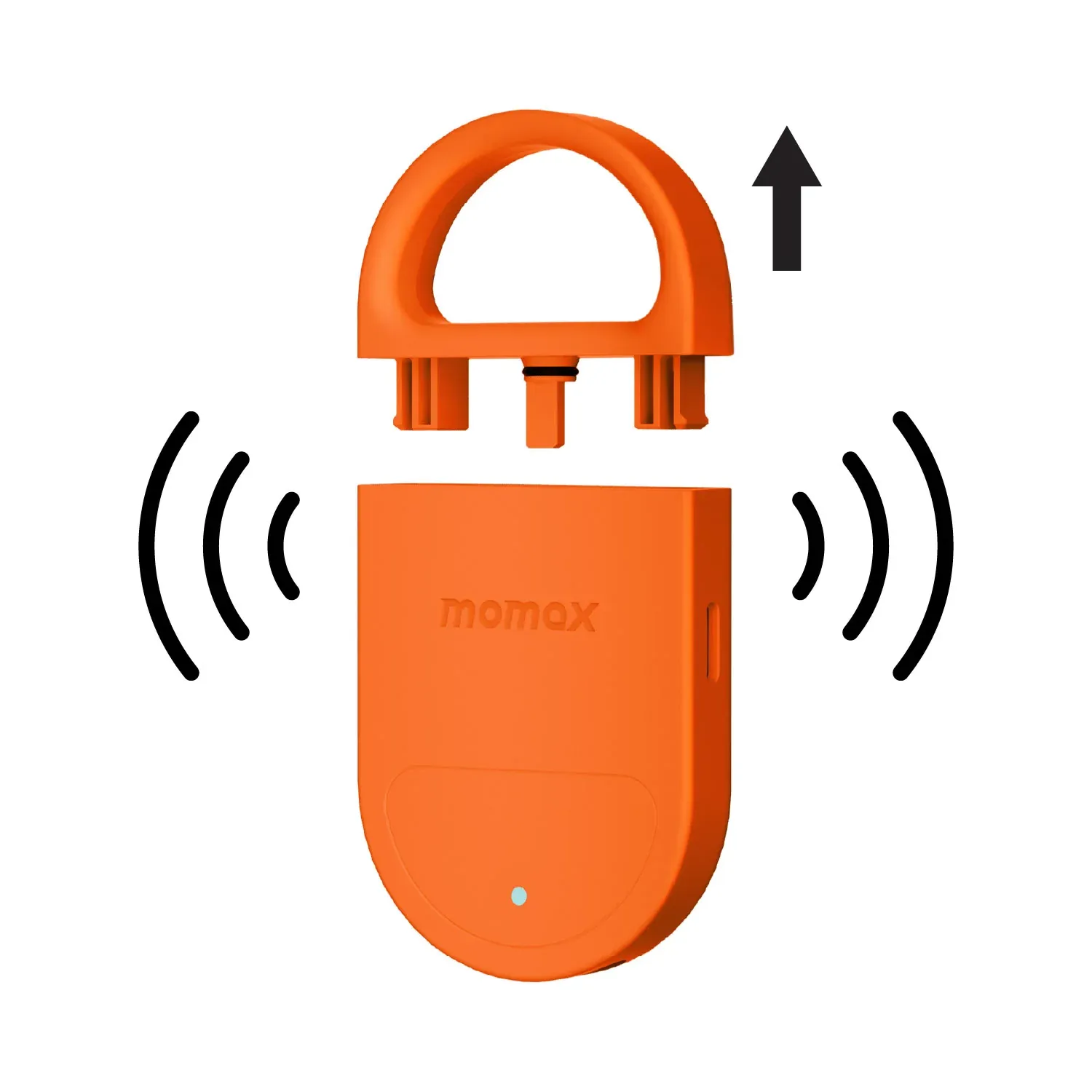 Momax BR17M PinBuzz Rechargeable Anti-theft Alarm, Orange