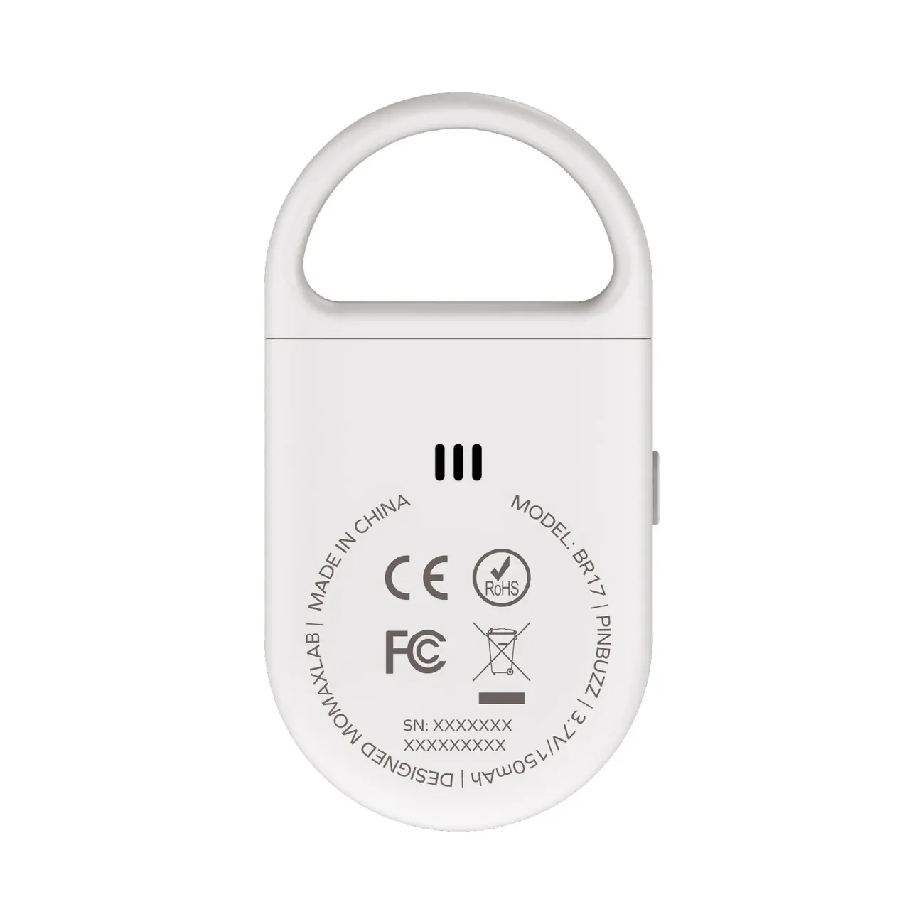 Momax BR17W PinBuzz Rechargeable Anti-theft Alarm, White