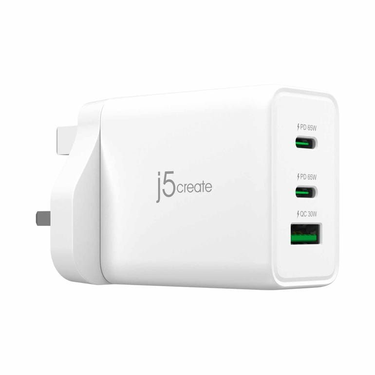 J5CREATE 65W GAN USB-C 3-PORT CHARGER