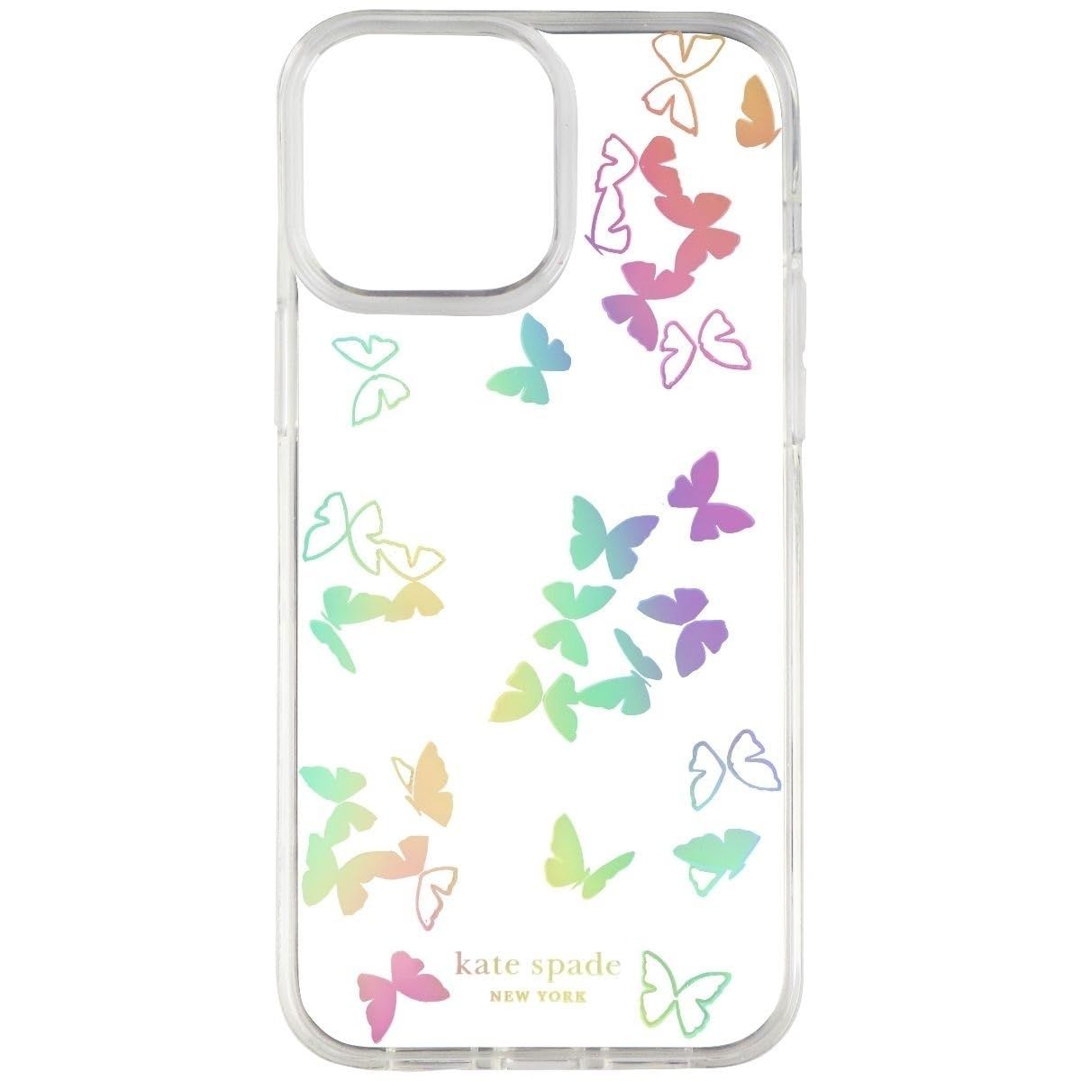 KSNY iPhone 13 Pro Max  Protective Hardshell, Butterfly Cluster Iridescent/Glitt