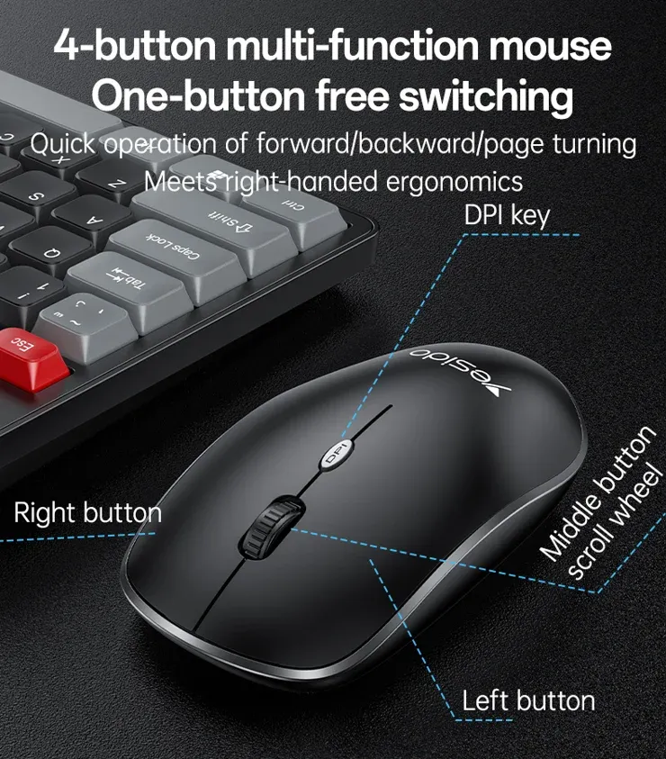 Yesido KB43 Wireless Keyboard and Mouse Cobination