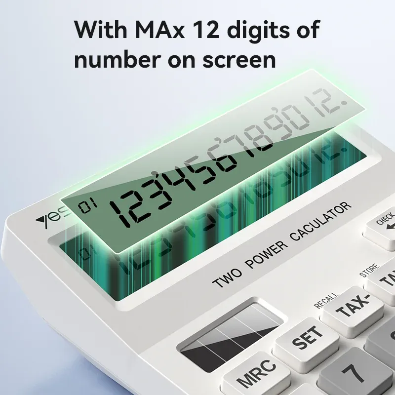 Yesido EC10 Desk Calculator with Solar and Battery Power Source