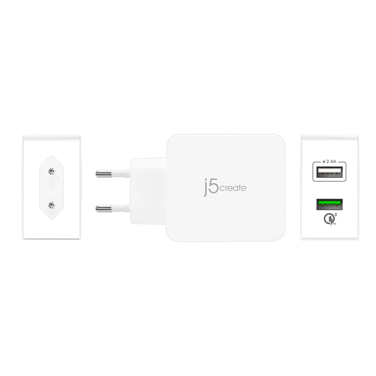 J5CREATE 2-PORT USB 30W CHARGER W/QC3.0