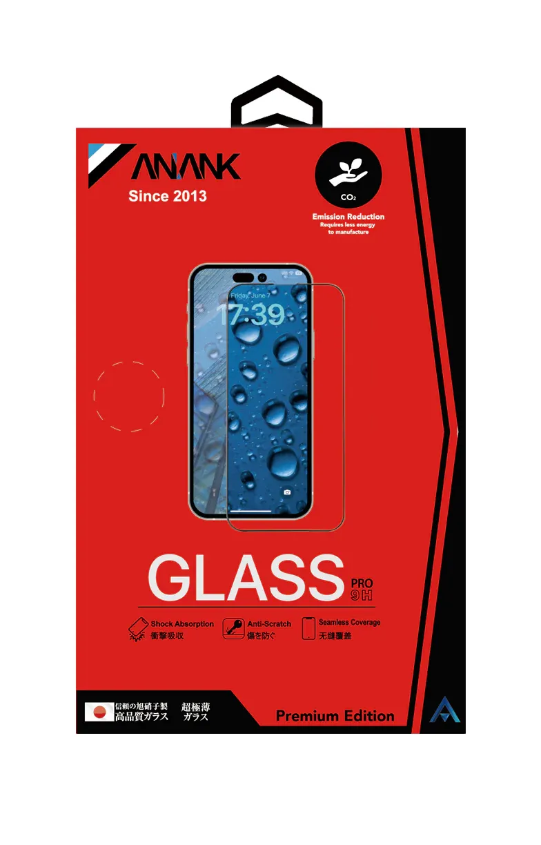 Anank iPhone 16 T.Glass, 2.5D 3x Reinforced ,CLEAR