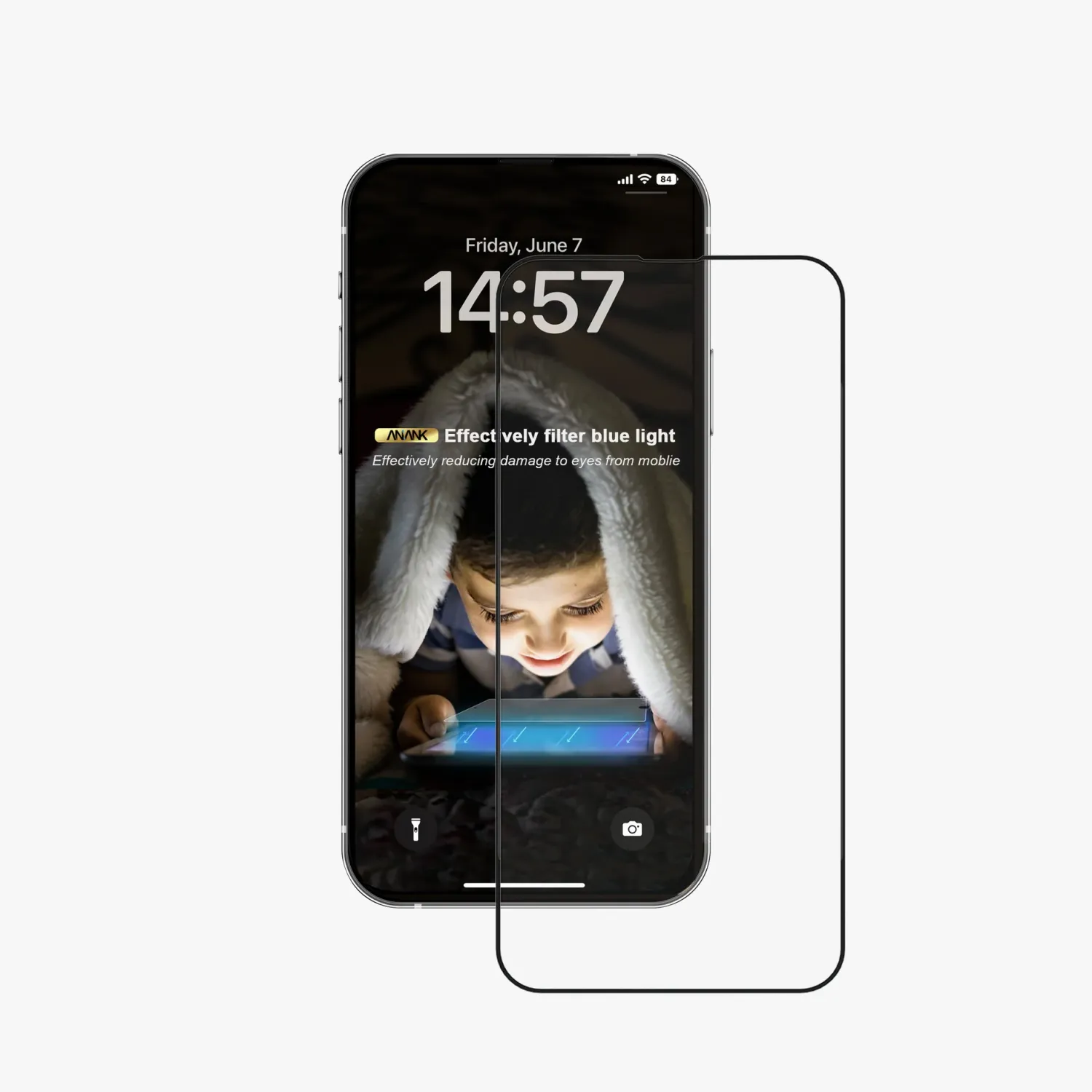 Anank iPhone 15 Plus 6.69&quot; 2.5D Anti-Reflective