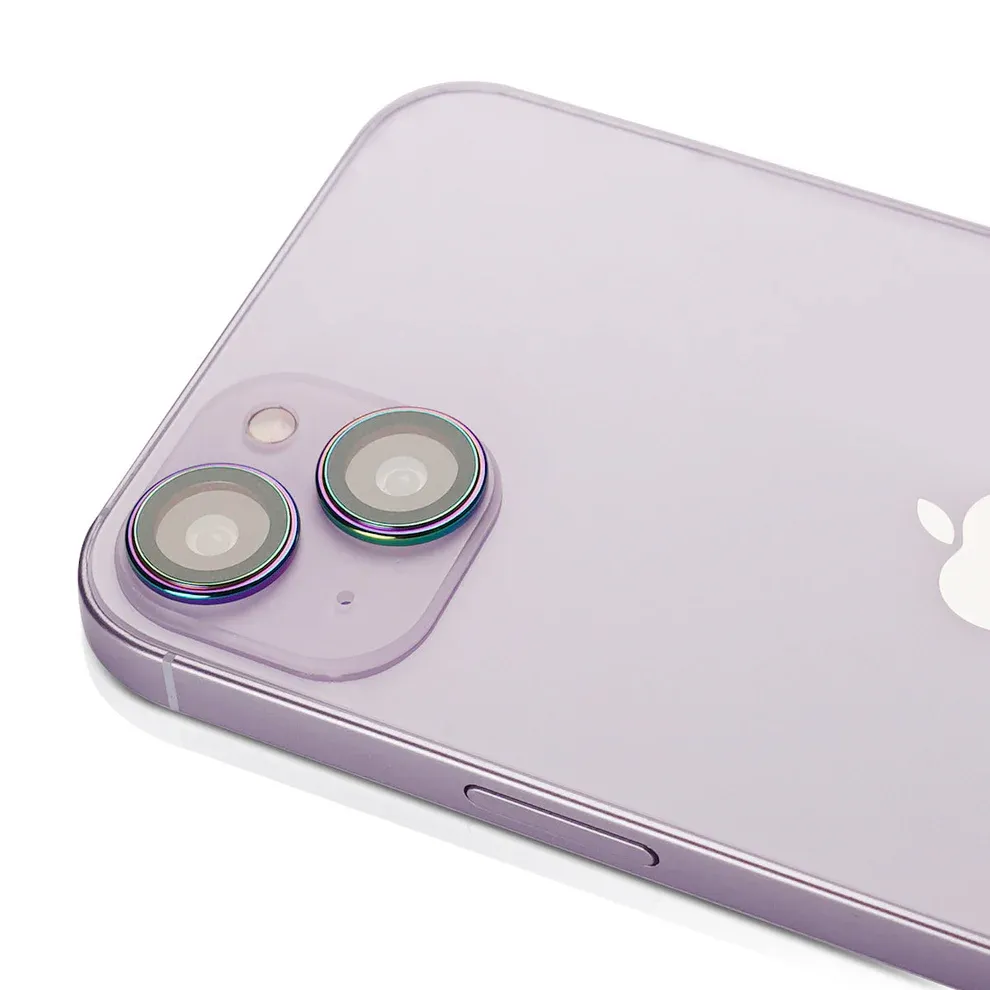 Anank iPhone 14/14 Plus AR Circle lens Guard Lens Protector, Flamed Titanium