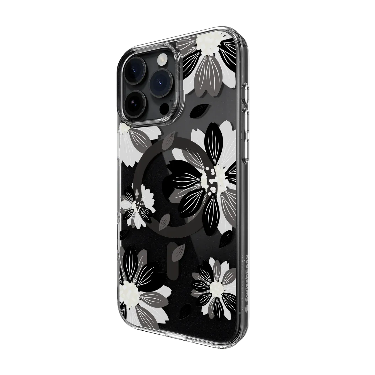 SwitchEasy iPhone 16 Pro Max Style M Pattern Shockproof, Black Flower
