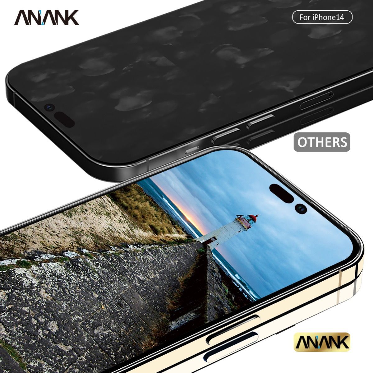 Anank iPhone 14 Pro 2.5D Full Glass, Anti-Fingerprint