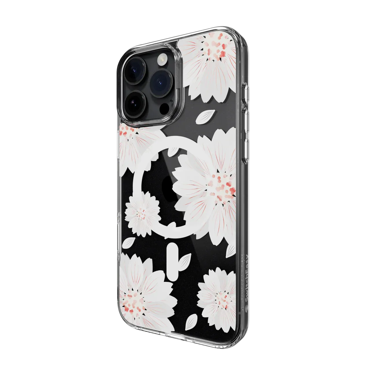 SwitchEasy iPhone 16 Pro Style M Pattern Shockproof, White Flower