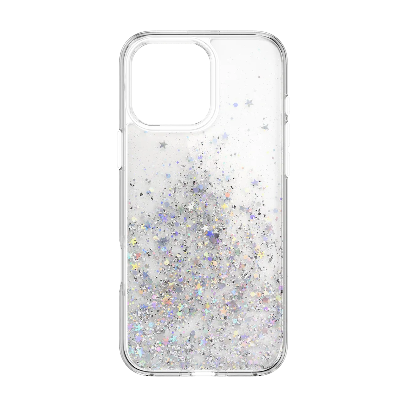 SwitchEasy iPhone 16 Pro Starfield 3D Glitter Shockproof Case, Transparent