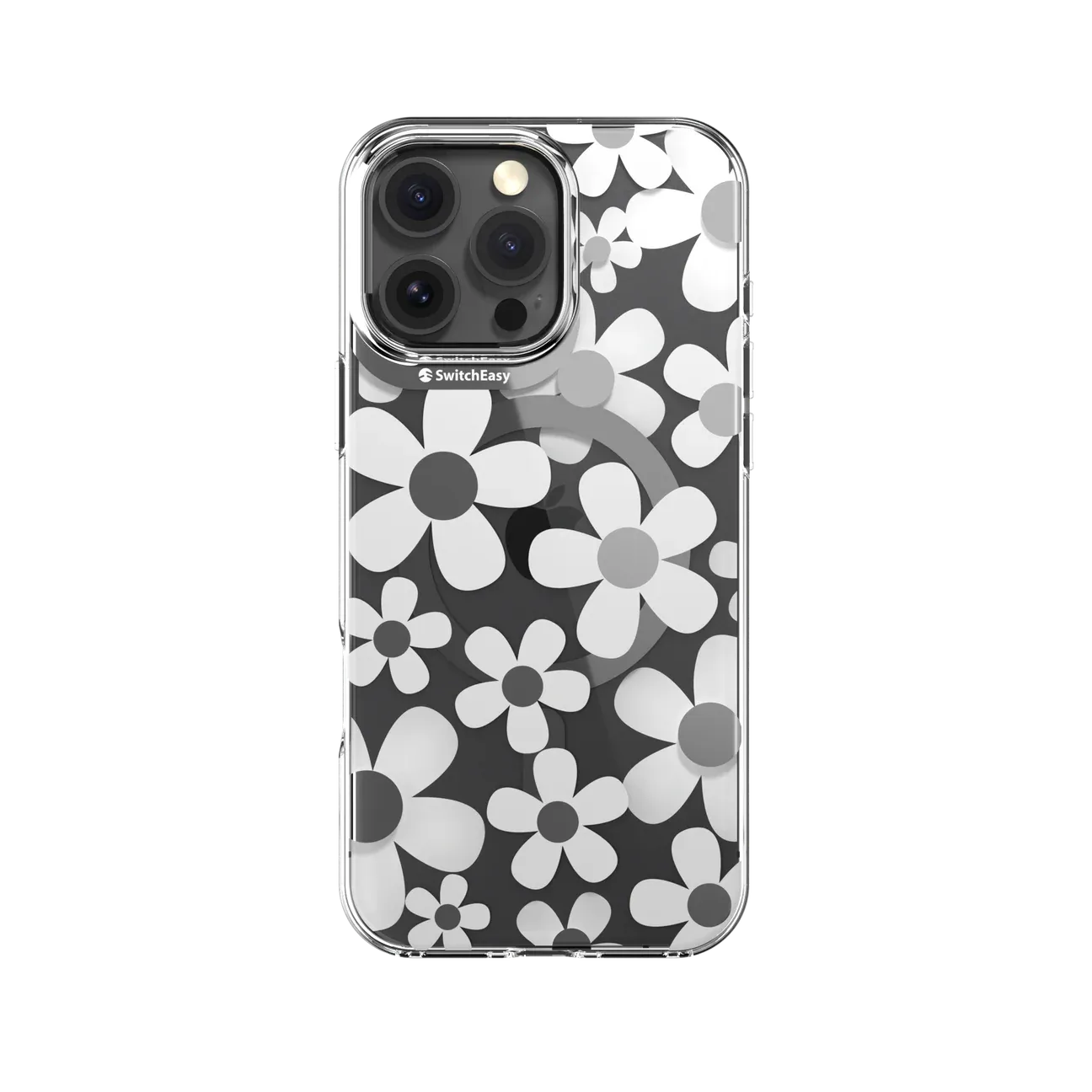 SwitchEasy iPhone 16 Pro Fleur M 3D Pattern Shockproof MagSafe Case, White