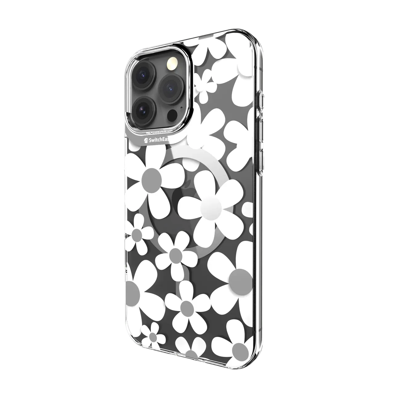 SwitchEasy iPhone 16 Pro Fleur M 3D Pattern Shockproof MagSafe Case, White