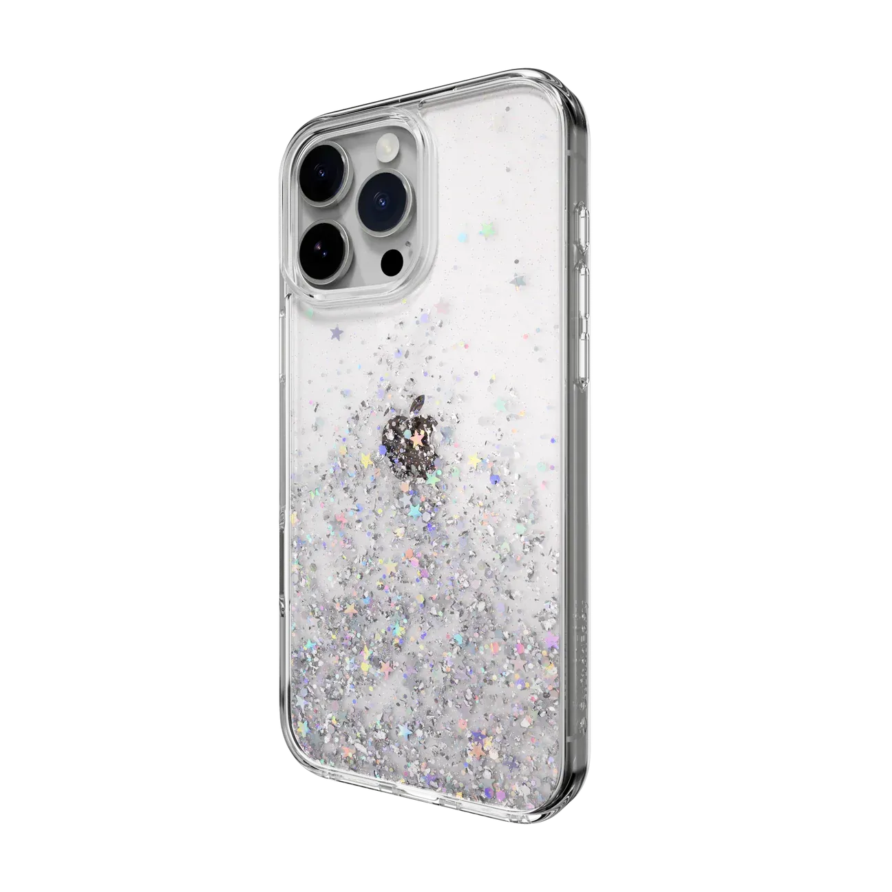 SwitchEasy iPhone 16 Pro Starfield 3D Glitter Shockproof Case, Transparent
