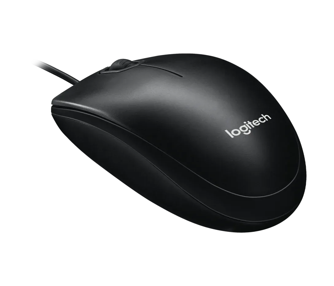 Logitech M100r Wired Mouse, Black