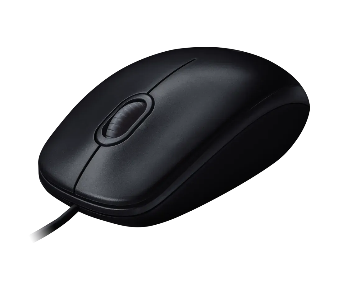 Logitech M100r Wired Mouse, Black