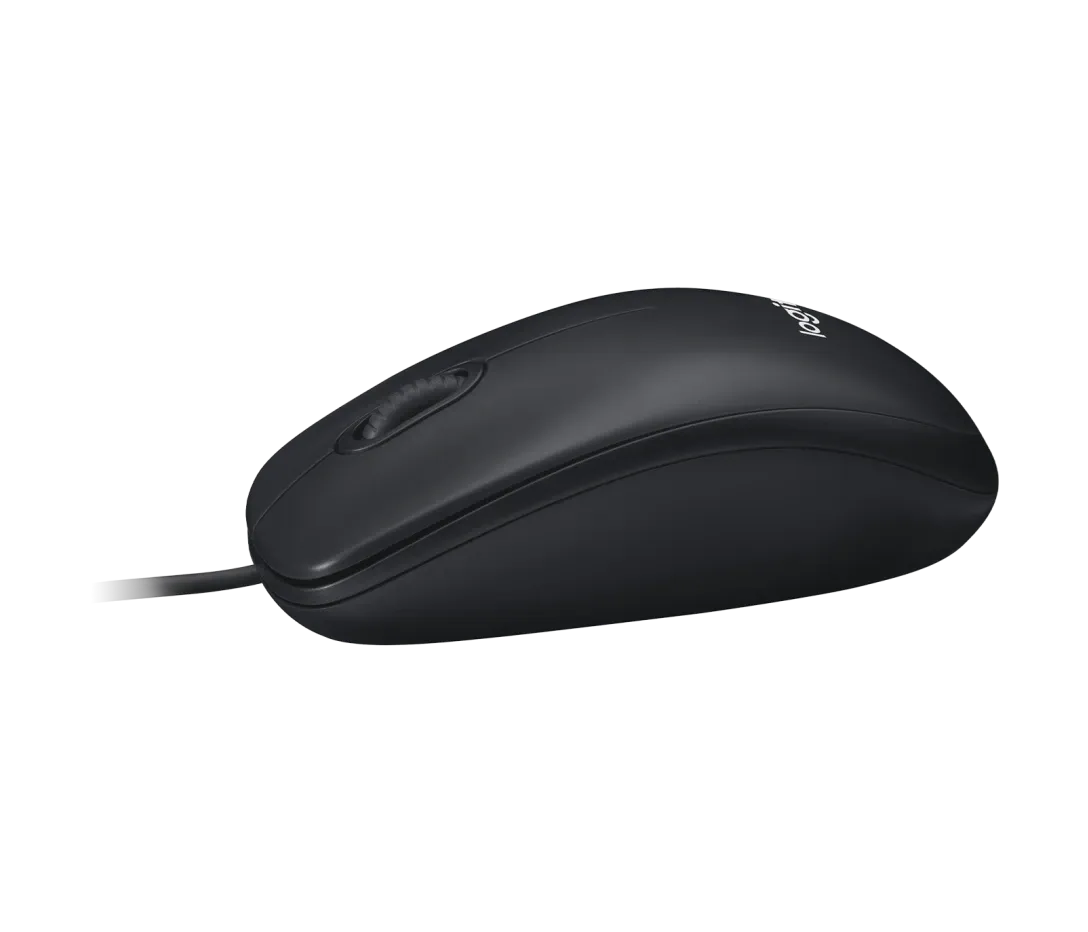 Logitech M100r Wired Mouse, Black