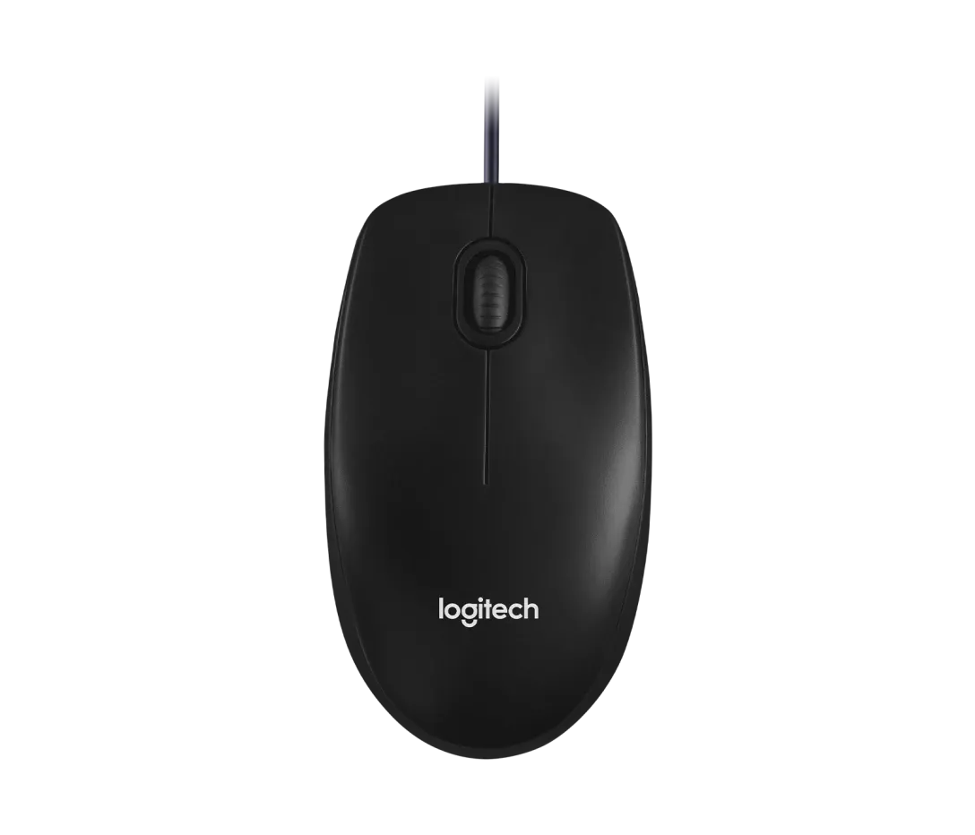 Logitech M100r Wired Mouse, Black