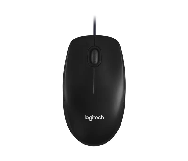 Logitech M100r Wired Mouse, Black