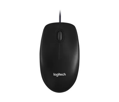 Logitech M100r Wired Mouse, Black